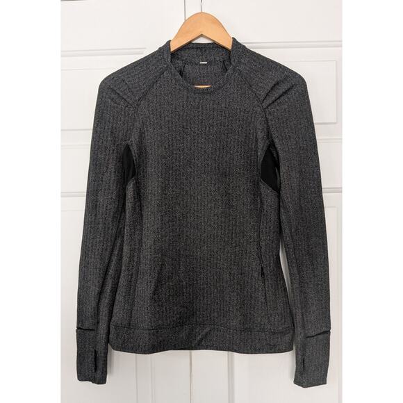 Lululemon Think Fast Heathered Herringbone Long Sleeve Top - Picture 1 of 7